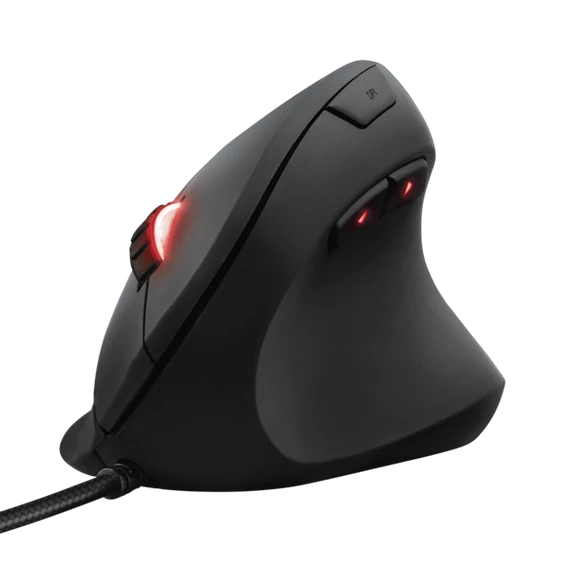 Trust Egér Gamer Ergonómikus - GXT 144 Rexx (Döntött, Optikai érzékelő; 10000DPI; Programozható; 20G gyors; RGB vil.)
