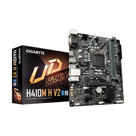 Gigabyte Alaplap - Intel H410M H V2 s1200 (H470, 2xDDR4 2933MHz, 1xGBE LAN, 4xSATA3, M.2, 6xUSB2.0, 4xUSB3.2)