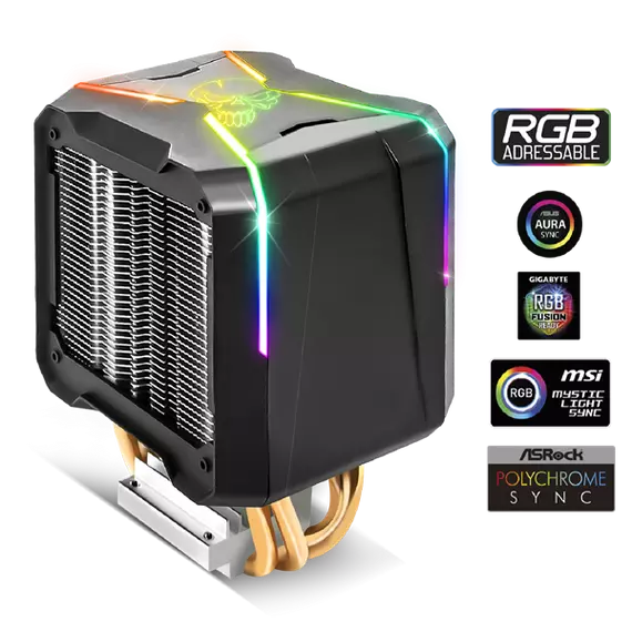 Spirit of Gamer CPU Cooler - CPU AIRCOOLER PRO ARGB (27dB; 1600 RPM; 1x12cm; aluminium/réz)