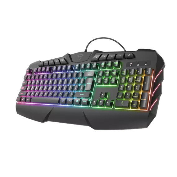 Trust Billentyűzet Gamer - GXT 881 ODYSS Semi-Mechanical (RGB LED háttérvilágítás; USB; fekete; magyar)