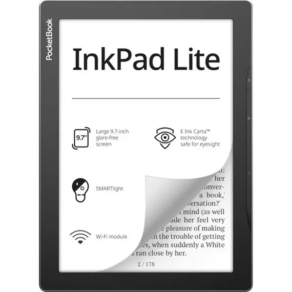 POCKETBOOK e-Reader PB970 INKPad Lite Fekete (9,7" E-Ink,automata háttérvilágítás,Dual CPU: 2x1GHz,8GB,2200mAh,wifi,mSD)