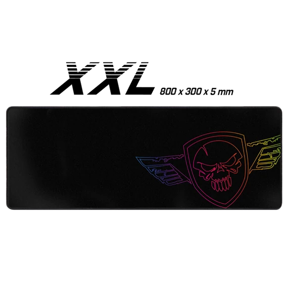 Spirit of Gamer Egérpad - Darkskull Mouse Pad - Ultra King Size (800 x 300 x 5mm; varrott szélek; fekete)