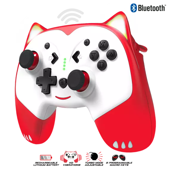 Spirit of Gamer Gamepad Vezeték Nélküli - MIA Bluetooth Controller (Nintendo Switch, Max.: 10m, vibráció, 3,5mm Jack)