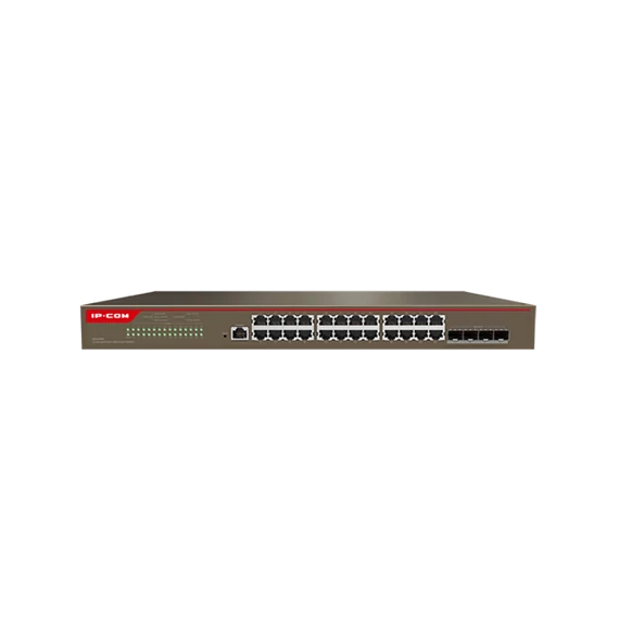 IP-COM Switch Vezérelhető - G5328X (L3; 24x1Gbps + 4x10G SFP port; rack-mount)
