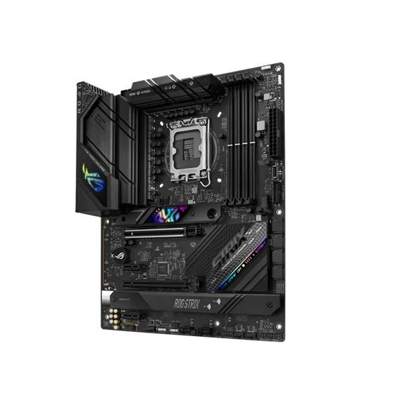 Asus Alaplap - Intel ROG STRIX B760-F GAMING WIFI s1700 (B760, 4xDDR5 7800+MHz, 4xSATA3, 3xM.2, HDMI+DP)