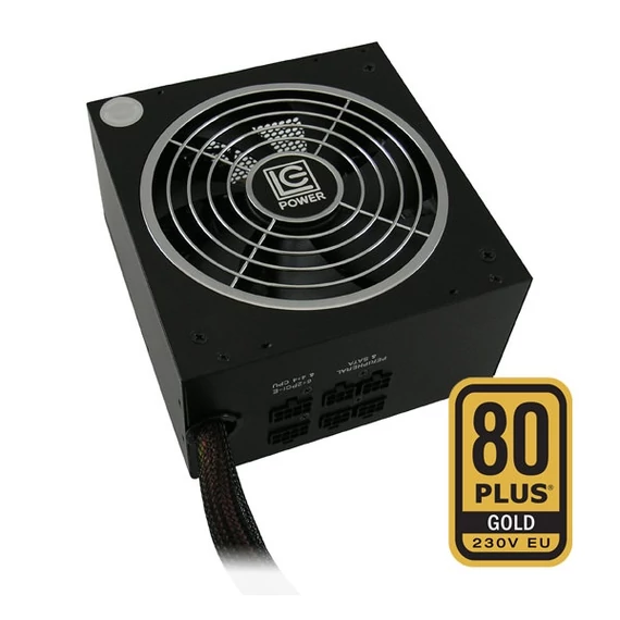 LC-Power Tápegység 460W - LC6460GP4 (80 Plus Gold, Aktív PFC, Moduláris, 14cm)