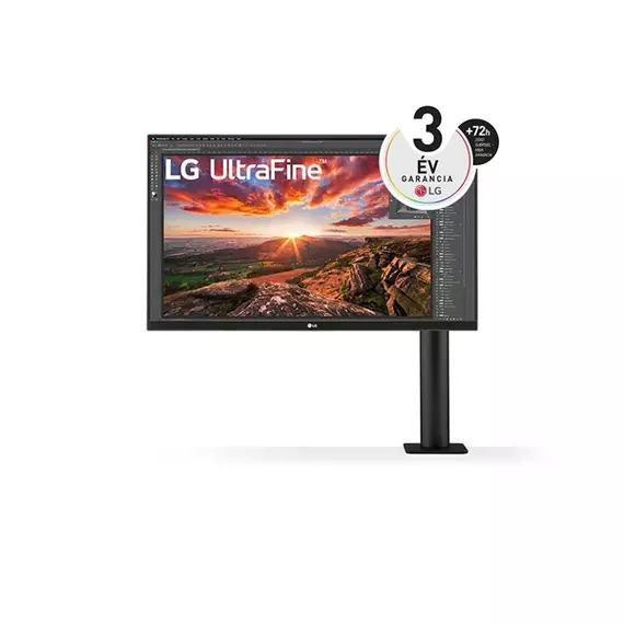 LG Monitor 27" Ergonomic -27UN880P-B (IPS; 16:9; 4K 3840x2160; 5ms; 350cd; HDMIx2; DP; HDR; USB-C; FSync; sRGB99%)