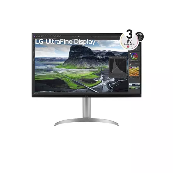 LG Monitor 32" - 32UQ85R-W (IPS; 16:9; 4K 3840x2160; 5ms; 400cd; HDMIx2; DP; USB-C; FreeSync, Spkr, Pivot, Önkalibráció)