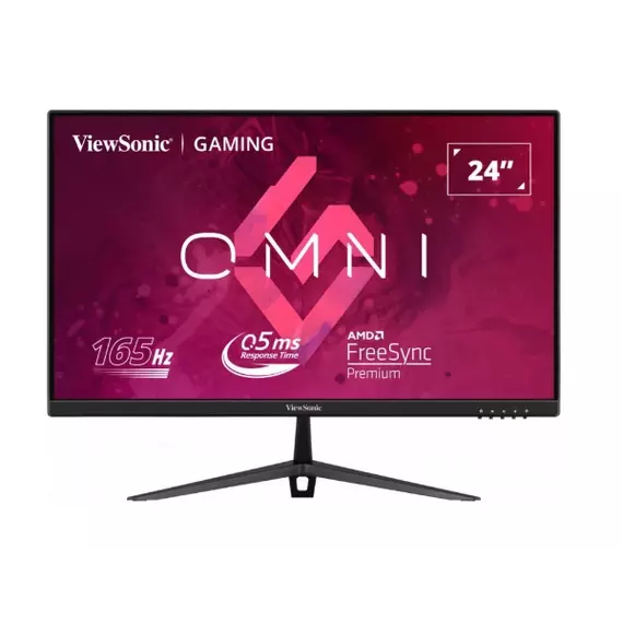 ViewSonic Gamer Monitor 24" - VX2428 (IPS, 16:9, 1920x1080, 165Hz, 0,5ms, 250cd/m2, 2xHDMI, DP, VESA, SPK)