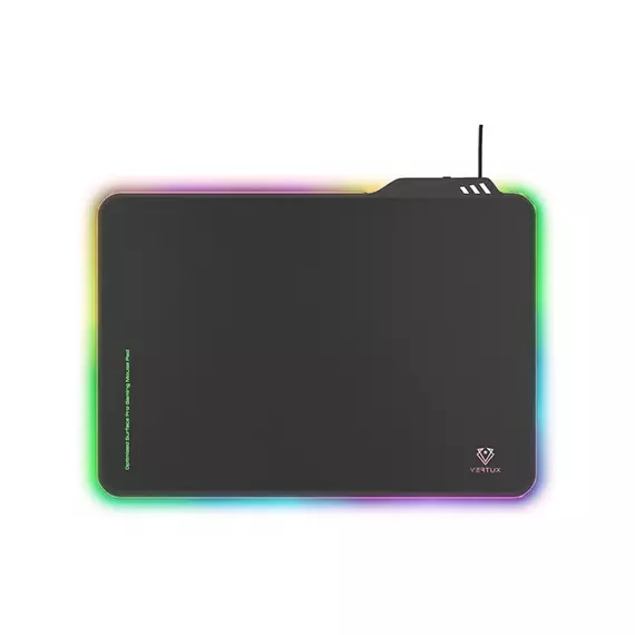 Vertux Egérpad - FLUXPAD (csúszásmentes, vízálló, RGB LED, fekete)