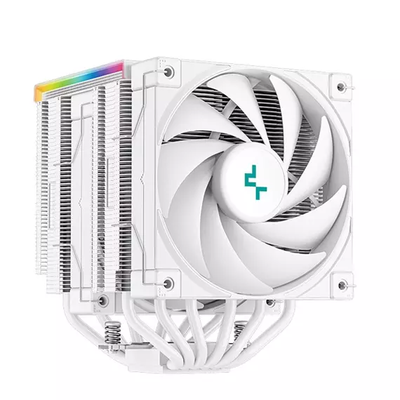 DeepCool CPU Cooler - AK620 Digital WH (28 dB; max, 117,21 m3/h; 4pin csatlakozó, 6 db heatpipe, 2x12cm, PWM, fehér)