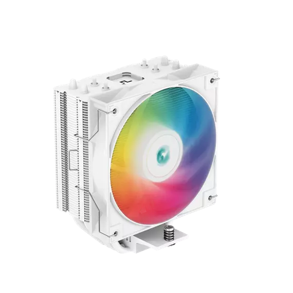 DeepCool CPU Cooler - AG400 WH ARGB (31,6 dB; max, 128,93 m3/h; 4pin, 4 db heatpipe, 12cm, PWM, A-RGB LED, fehér)