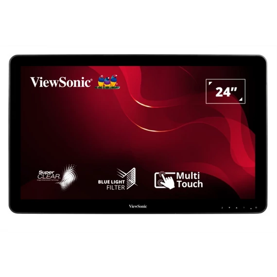 ViewSonic Portable Monitor 23,6" - TD2430 (VA,16:9, 1920x1080, 10 point Touch, 10ms, 200cd/m2, VGA, DVI, HDMI, USB, SPK)
