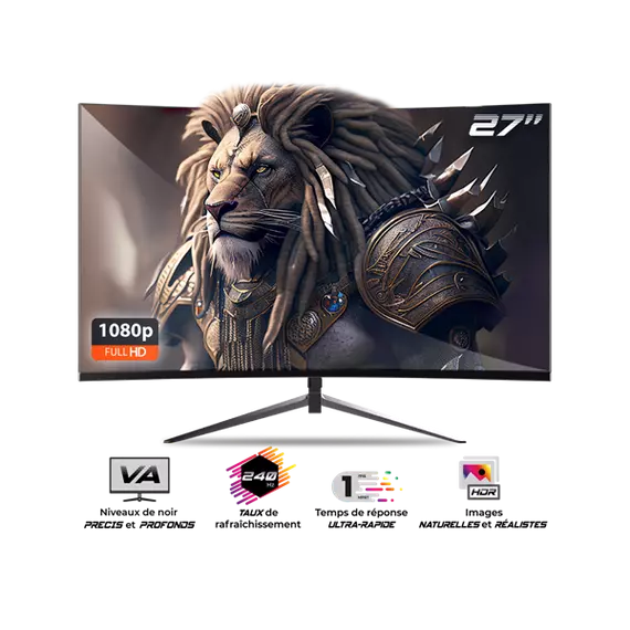 Spirit of Gamer Monitor 27" - EPIC 27" (VA, 16:9, 1920x1080, 1ms, 240 Hz, 300 cd/m2, 3000:1, HDMI/DP/3,5 mm Jack)