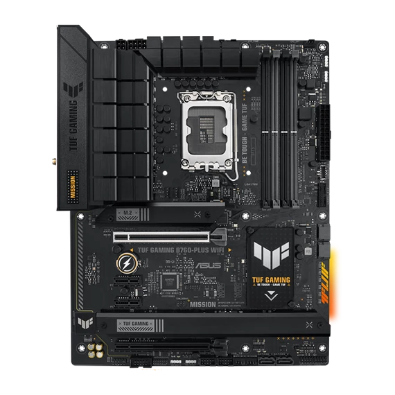Asus Alaplap - Intel TUF GAMING B760-PLUS WIFI s1700 (B760, 4xDDR5 7200MHz, 4xSATA3, 3xM.2, HDMI+DP)