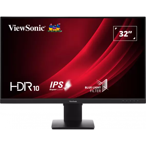 ViewSonic Monitor 32" - VG3209-4K (IPS, 16:9, 4K, 5ms, 350cd/m2, D-sub, HDMI, DP, VESA, SPK, mag. áll.)