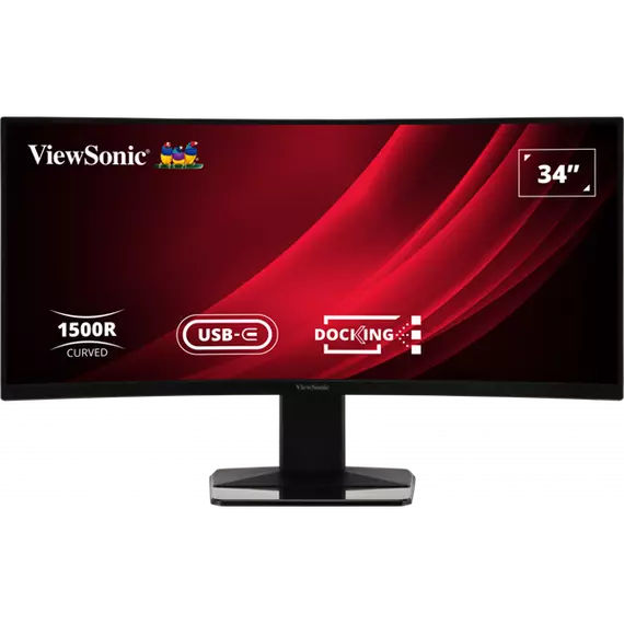 ViewSonic Monitor 34" - VG3419C (VA, 120Hz, 21:9, 3440x1440, 3,5ms, 300cd/m2, Type-C, HDMI, DP, LAN, SPK, mag. áll.)