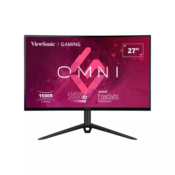 ViewSonic Monitor 27" - VX2718-PC-mhdj (VA, 16:9, 1920x1080, 180Hz, 1ms, 250cd/m2, 2xHDMI, DP, VESA, SPK, ívelt, mag.ál)