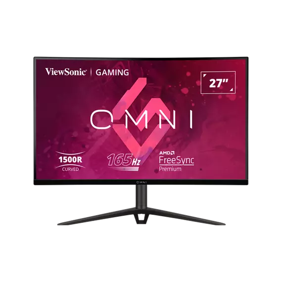 ViewSonic Monitor 27" - VX2718-2KPC-MHDJ (VA, 2K, 165Hz, 1ms, 250cd/m2, 2xHDMI, DP, VESA, SPK, ívelt, mag.ál)