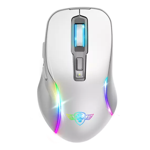 Spirit of Gamer Egér Vezeték nélküli  - ELITE-M50 White (Optikai, 8000DPI, 1000Hz, 6 programozható gomb, RGB, fehér)