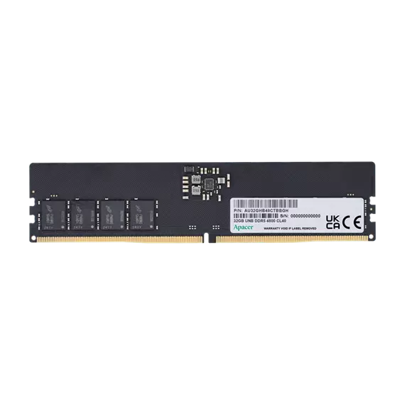 Apacer Memória Desktop - 32GB DDR5 (4800MHz, CL40, 1.1V)