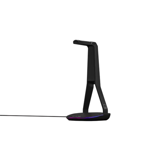 The G-Lab Fejhallgató állvány - K STAND HYDROGEN (fekete, 2xUSB3.0, 1xUSB-C, műanyag, RGB)