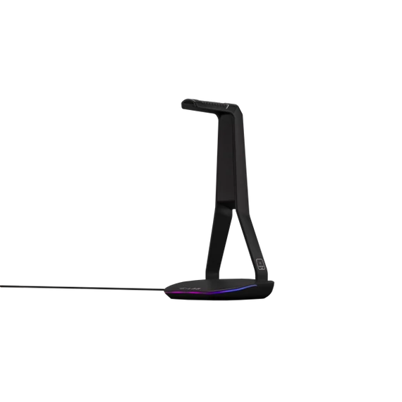 The G-Lab Fejhallgató állvány - K STAND HYDROGEN (fekete, 2xUSB3.0, 1xUSB-C, műanyag, RGB)