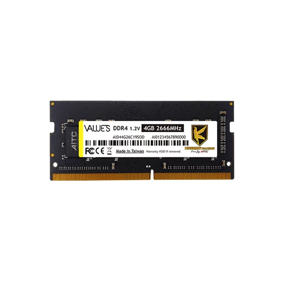 Kingsman Memória Notebook - 4GB DDR4 (2666Mhz, CL19, 1.2V)