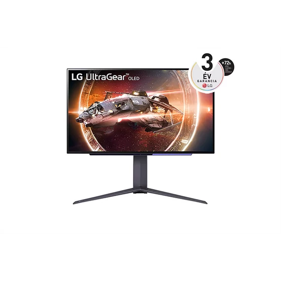 LG Monitor 27" Gamer - 27GS95QE-B (OLED; 16:9; 2560x1440; 240Hz; 0,03ms; 400cd; HDMIx2; DP; G-Sync; Freesync, HDR, Pivot
