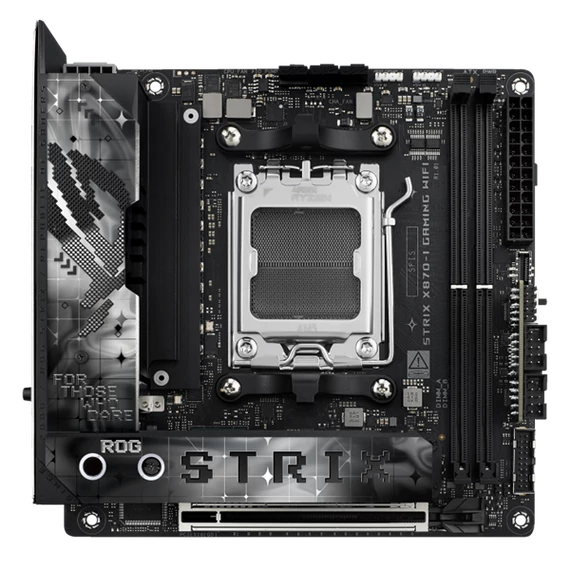 Asus Alaplap - AMD ROG STRIX X870-I GAMING WIFI AM5 (X870, ITX, 2xDDR5 8600+MHz, 2xSATA3, 2x M.2, HDMI+USB4)