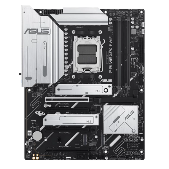 Asus Alaplap - AMD PRIME X870-P WIFI AM5 (X870, ATX, 4xDDR5 8000+MHz, 2xSATA3, 4x M.2, HDMI+USB4)
