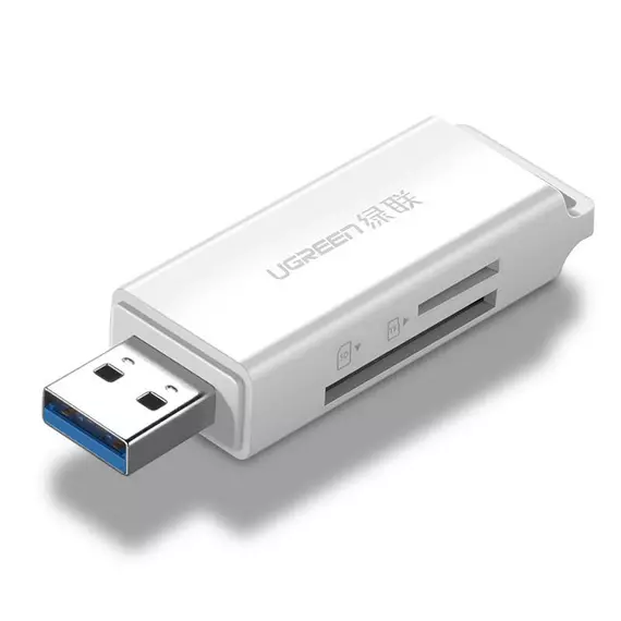 UGREEN CM104 SD/microSD USB 3.0 memóriakártya-olvasó (fehér)