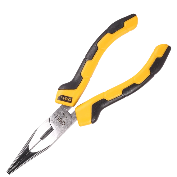 Deli Tools EDL2106 hosszúcsőrű fogó 6" (sárga)