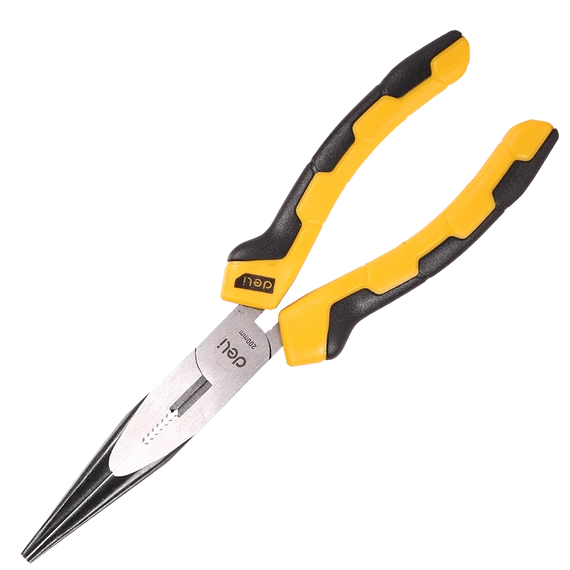 Deli Tools EDL2108 hosszúcsőrű fogó 8" (sárga)