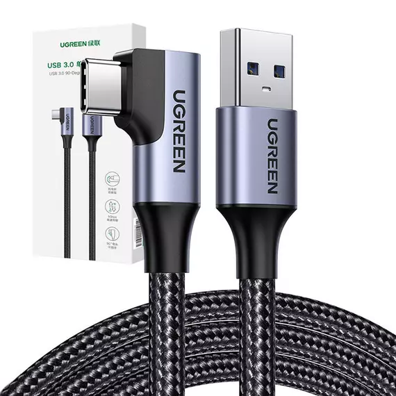 UGREEN US385 USB-USB-C kábel, 3A, 1m (fekete)