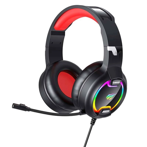 Havit GAMENOTE H2233D játék fejhallgató RGB (piros&fekete)