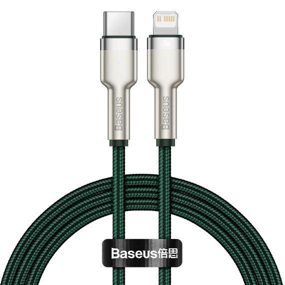 Baseus Cafule USB-C-Lightning kábel, PD, 20 W, 1 m (zöld)