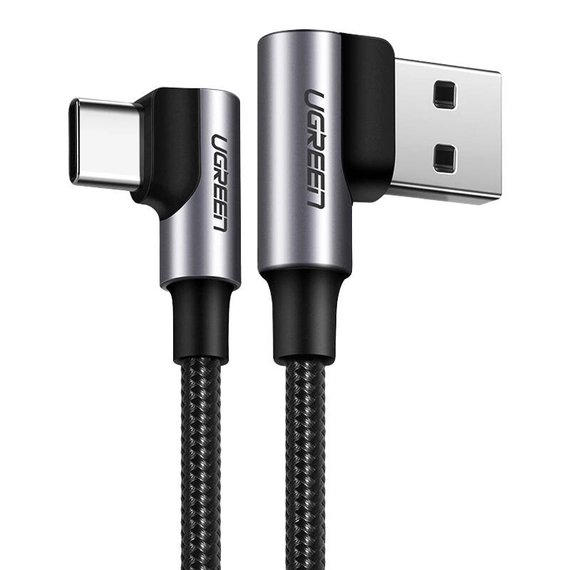 UGREEN US176 USB-USB-C ferde kábel, 3A, 1m (fekete)