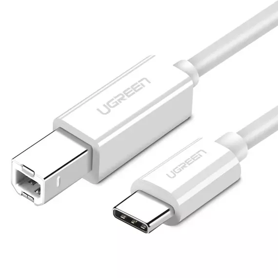 UGREEN US241 USB-C B 2.0 nyomtatókábel, 1,5m (fehér)