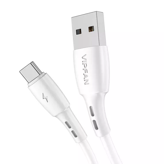 USB és USB-C kábel VFAN Racing X05, 3A, 3m (fehér)