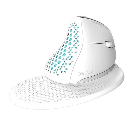 Delux M618XSD BT+2.4G RGB vezeték nélküli ergonomikus egér (fehér)