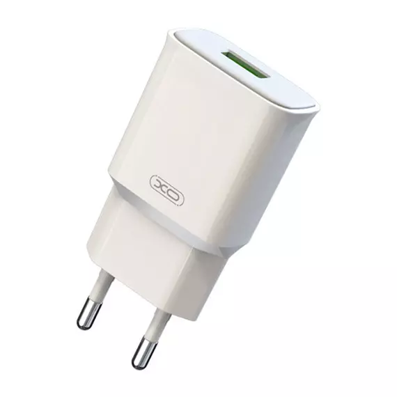 Wall charger XO L92D, 1x USB, 18W, QC 3.0 (white)
