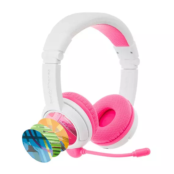 Wireless headphones for kids BuddyPhones School+ (Pink)