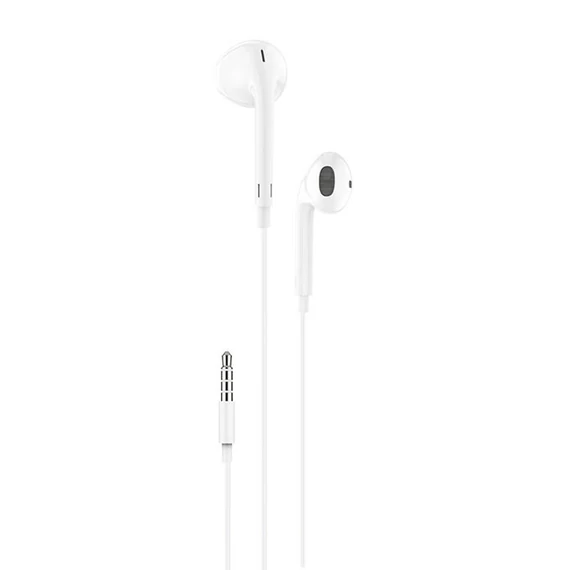 Foneng T34 in-ear, vezetékes fülhallgató, mini jack 3.5mm, távirányítóval (fehér)