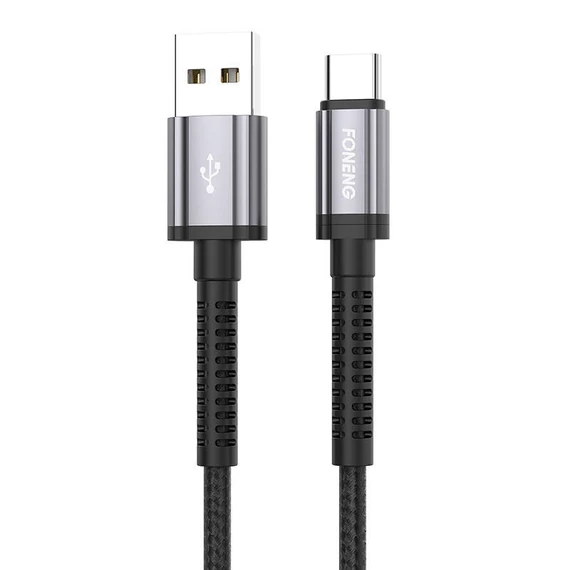 Foneng X83 USB-USB-C kábel, 2.1A, 1m (fekete)