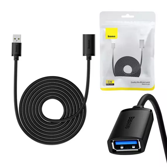 Baseus AirJoy USB 3.0 hosszabbítókábel, 0,5m (fekete)