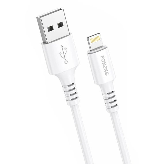 Foneng X85 USB-Lightning kábel, 3A, 1m (fehér)