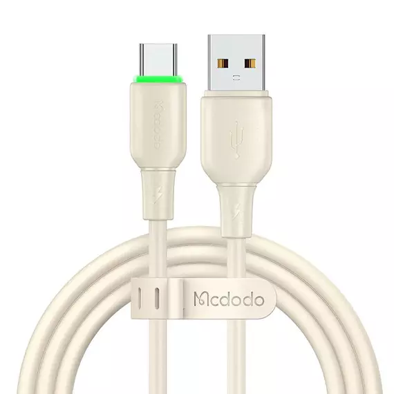 USB to USB-C Cable Mcdodo CA-4750 with LED light 1.2m (beige)