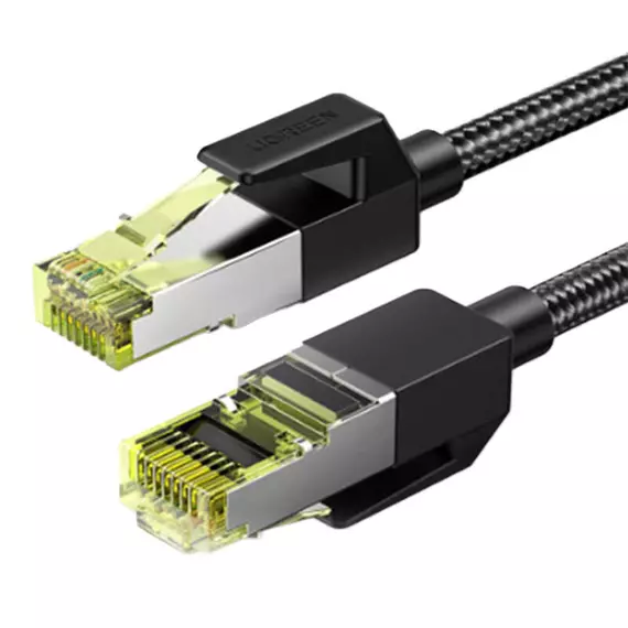 UGREEN NW150 fonott hálózati kábel, Ethernet RJ45, Cat.7, F / FTP, 5 m (fekete)