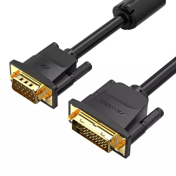 DVI (24+5) to VGA Cable Vention EACBI 3m, 1080P 60Hz (black)